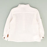 Camisa blanca niño cuello mao blanca
