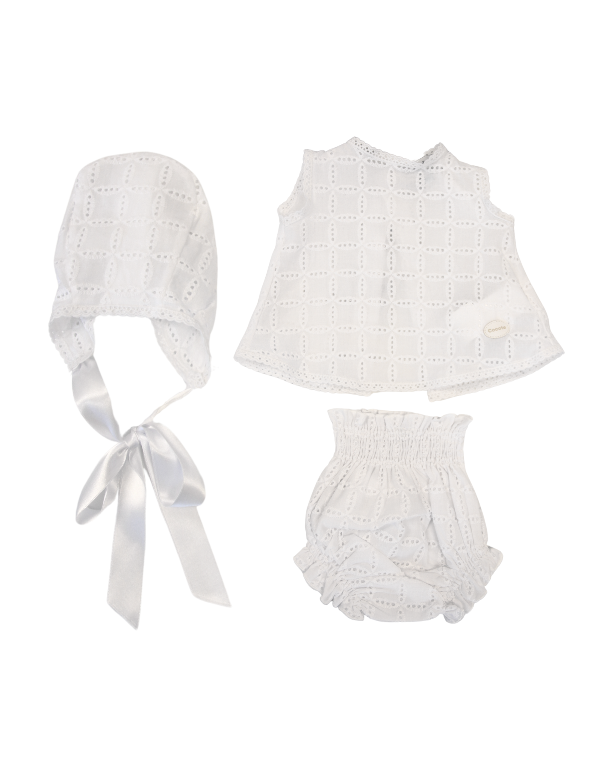 Vestido de recién nacido blanco Cocote & Charanga VERANO/Charanga