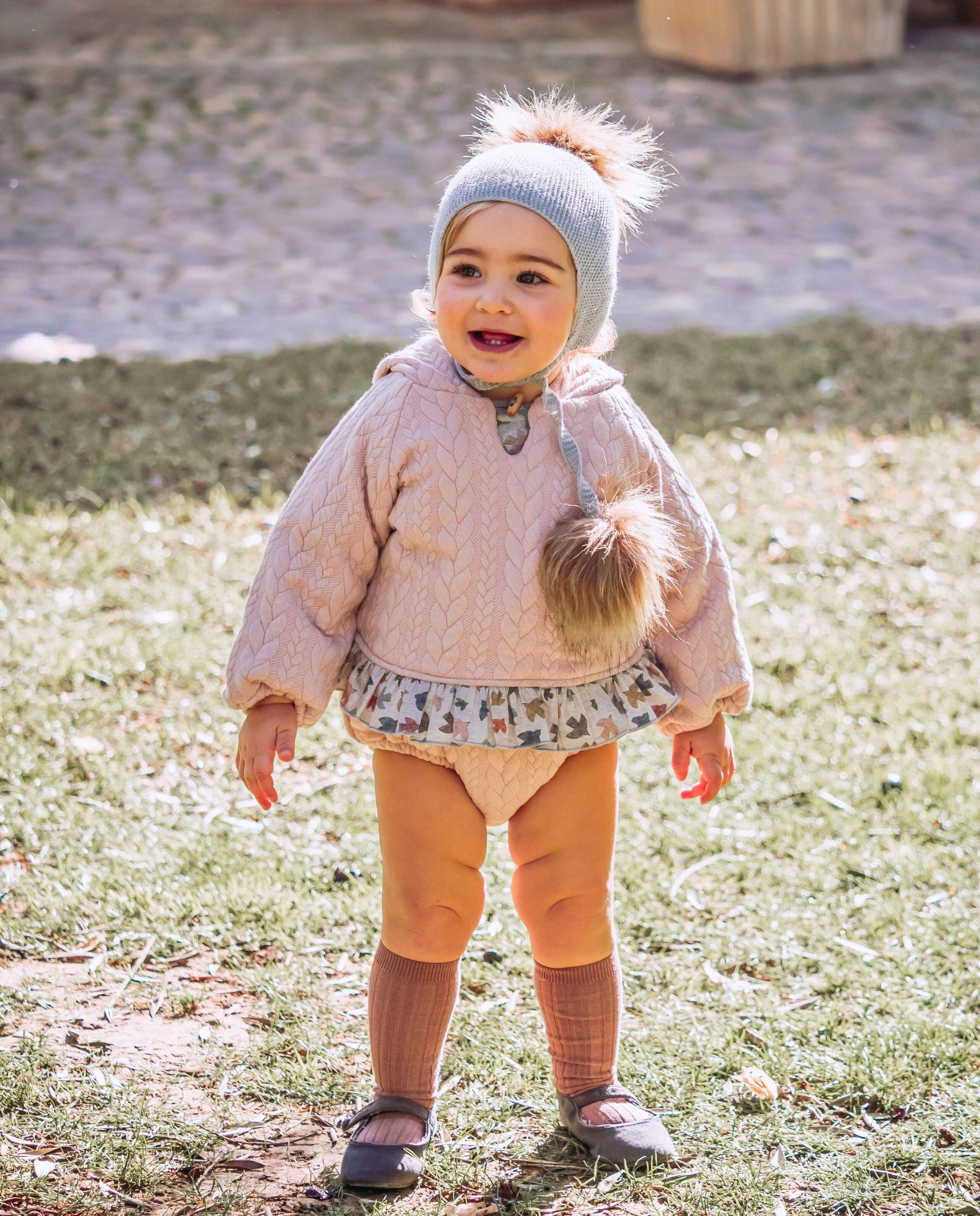 Sudadera cerrada de bebé rosa Cocote & Charanga