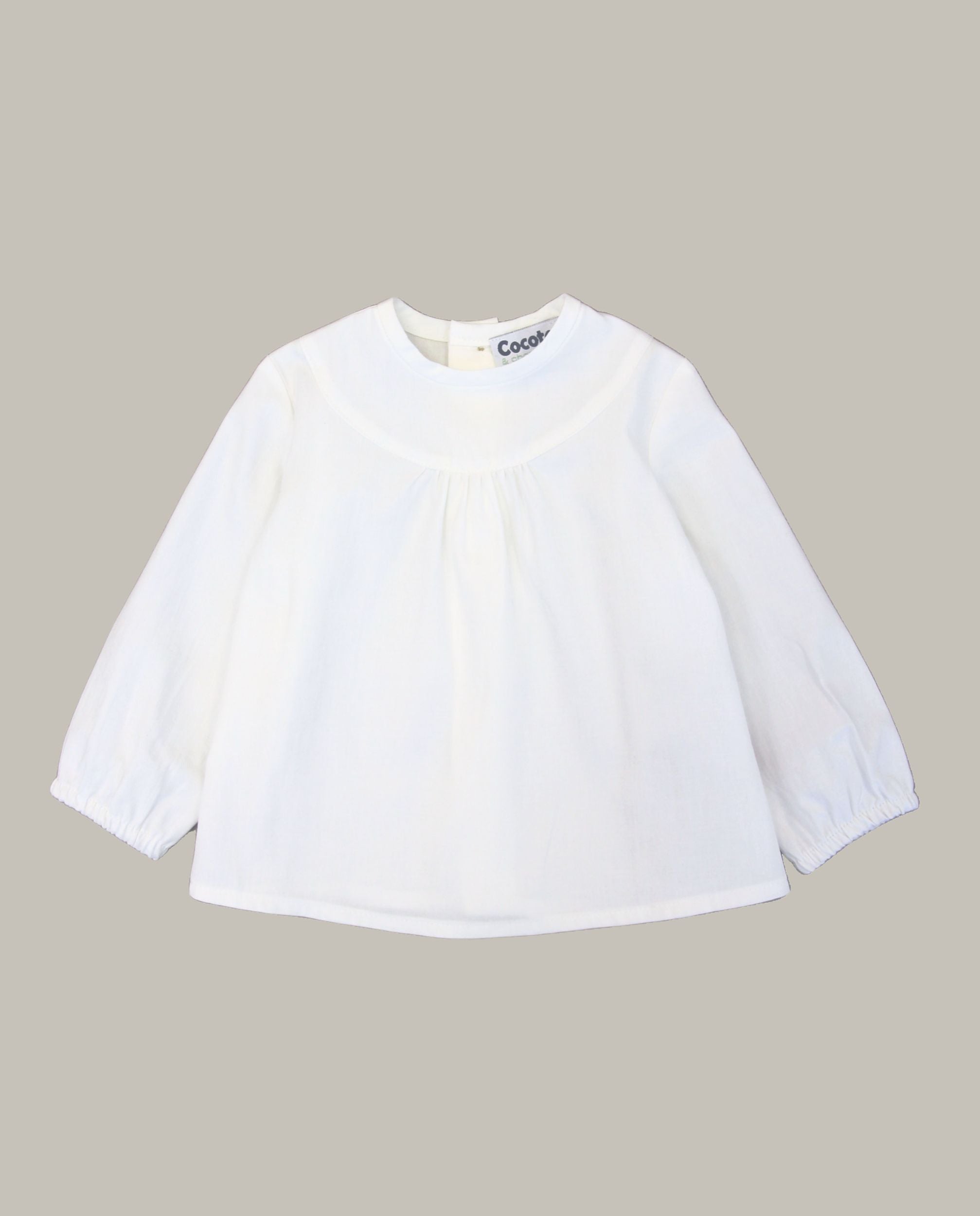 Blusa de bebé blanca Cocote & Charanga