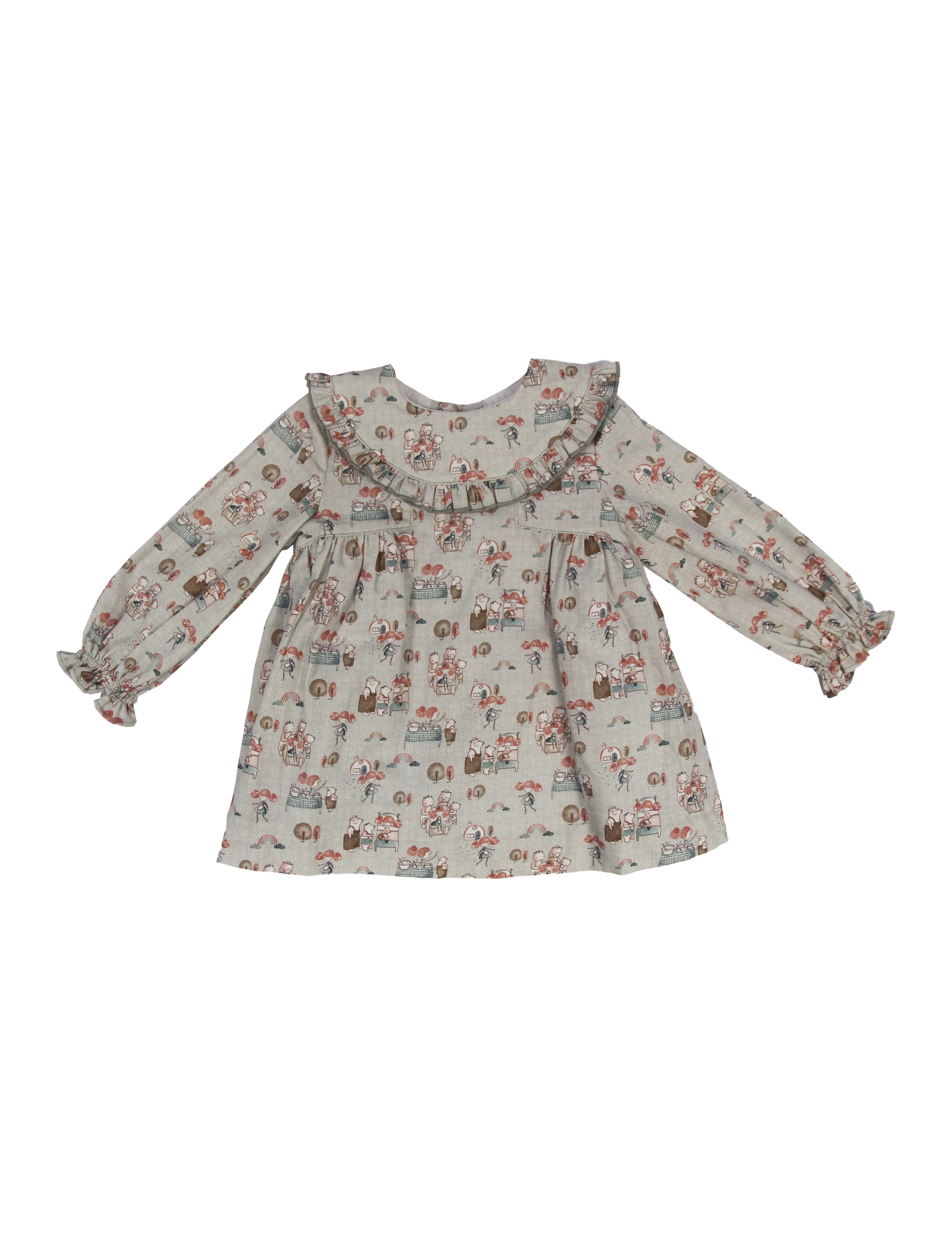 Vestido de bebé estampado Ricitos de Oro Cocote & Charanga