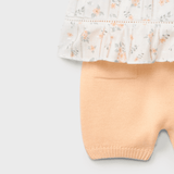 Conjunto blusa floral y pantalón tricot recién nacido | Dr. Kid by Charanga