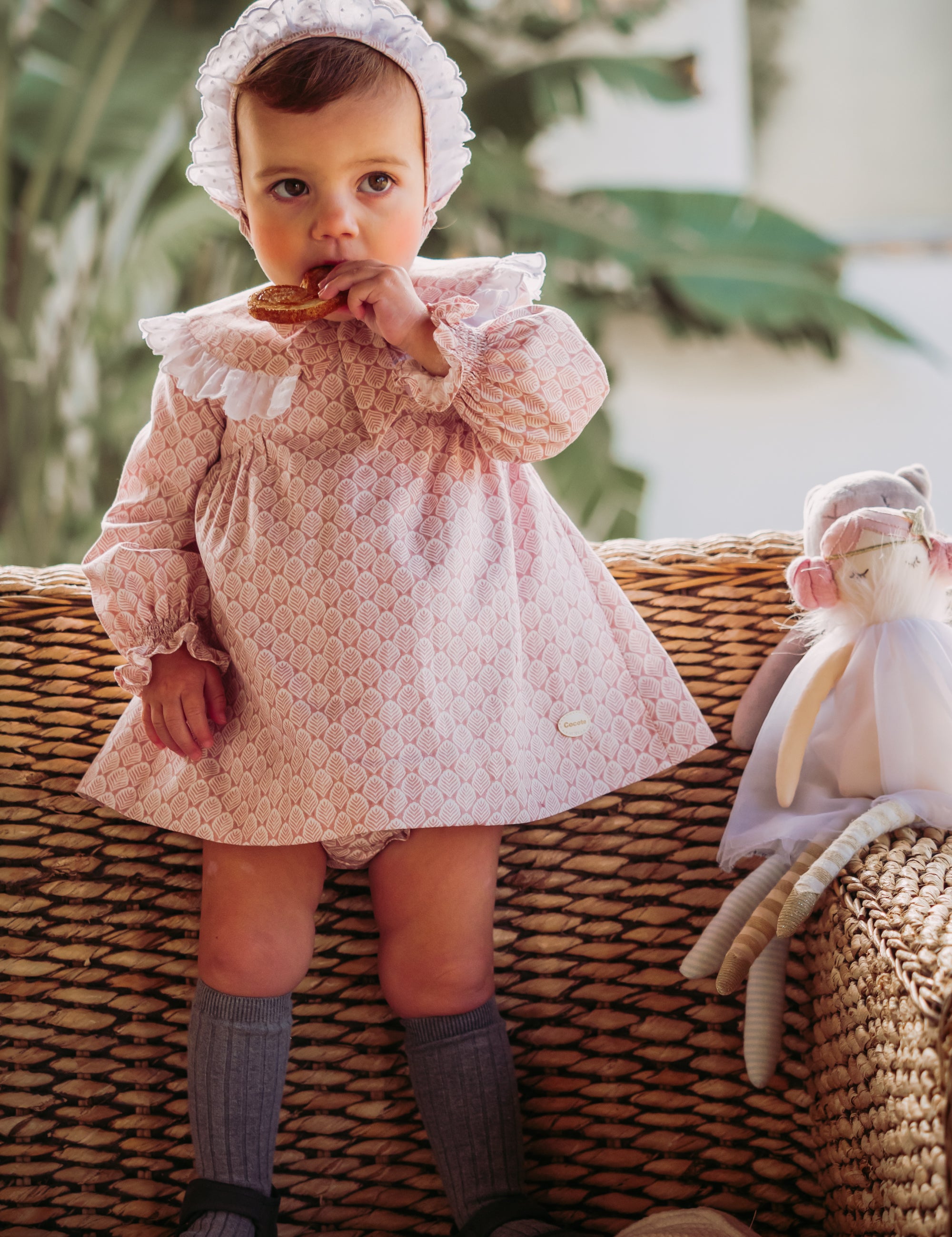 Vestido de bebé rosa Cocote & Charanga