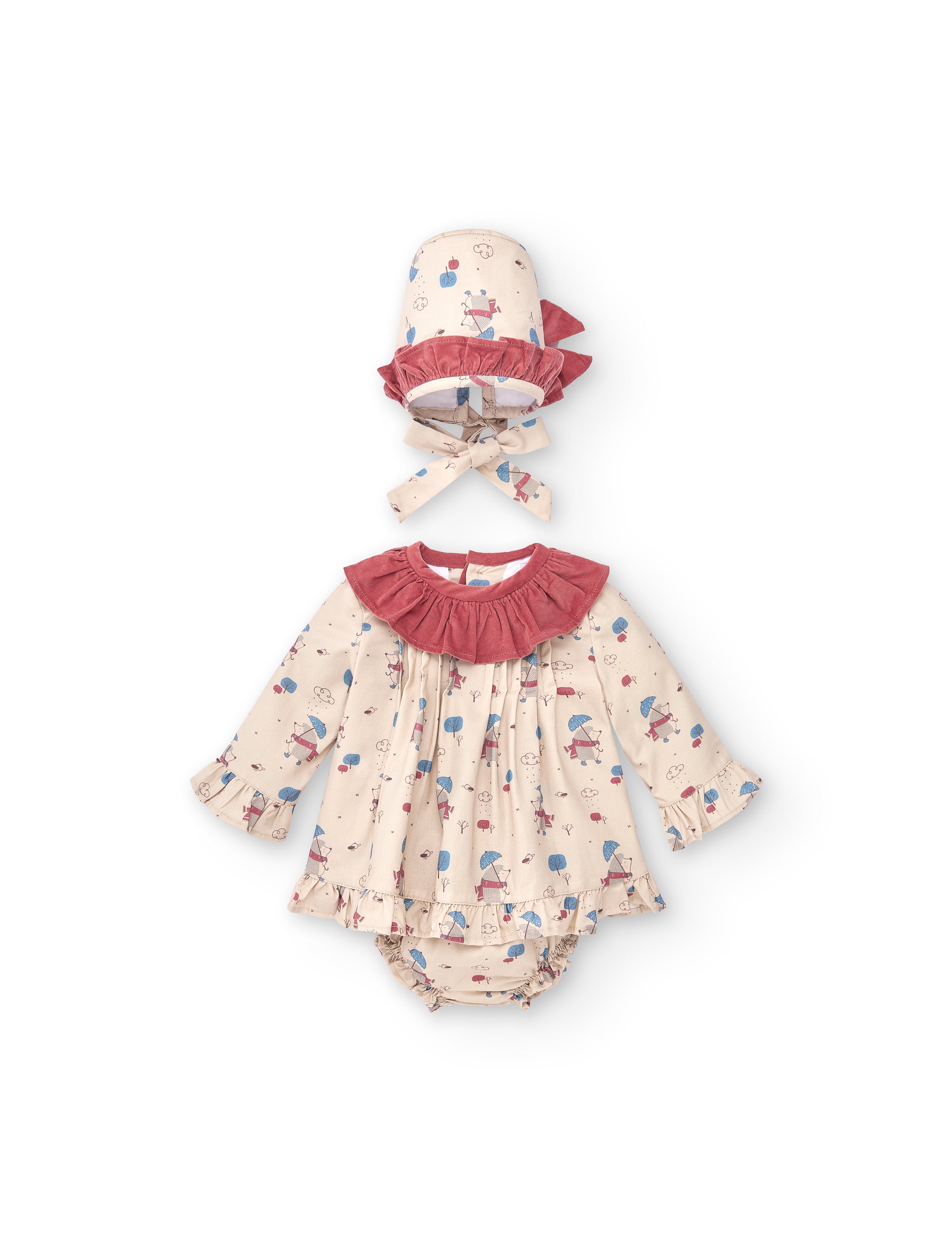 Vestido de bebé naranja rojizo Cocote & Charanga Charanga