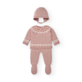 Conjunto de recién nacido rosa Charanga