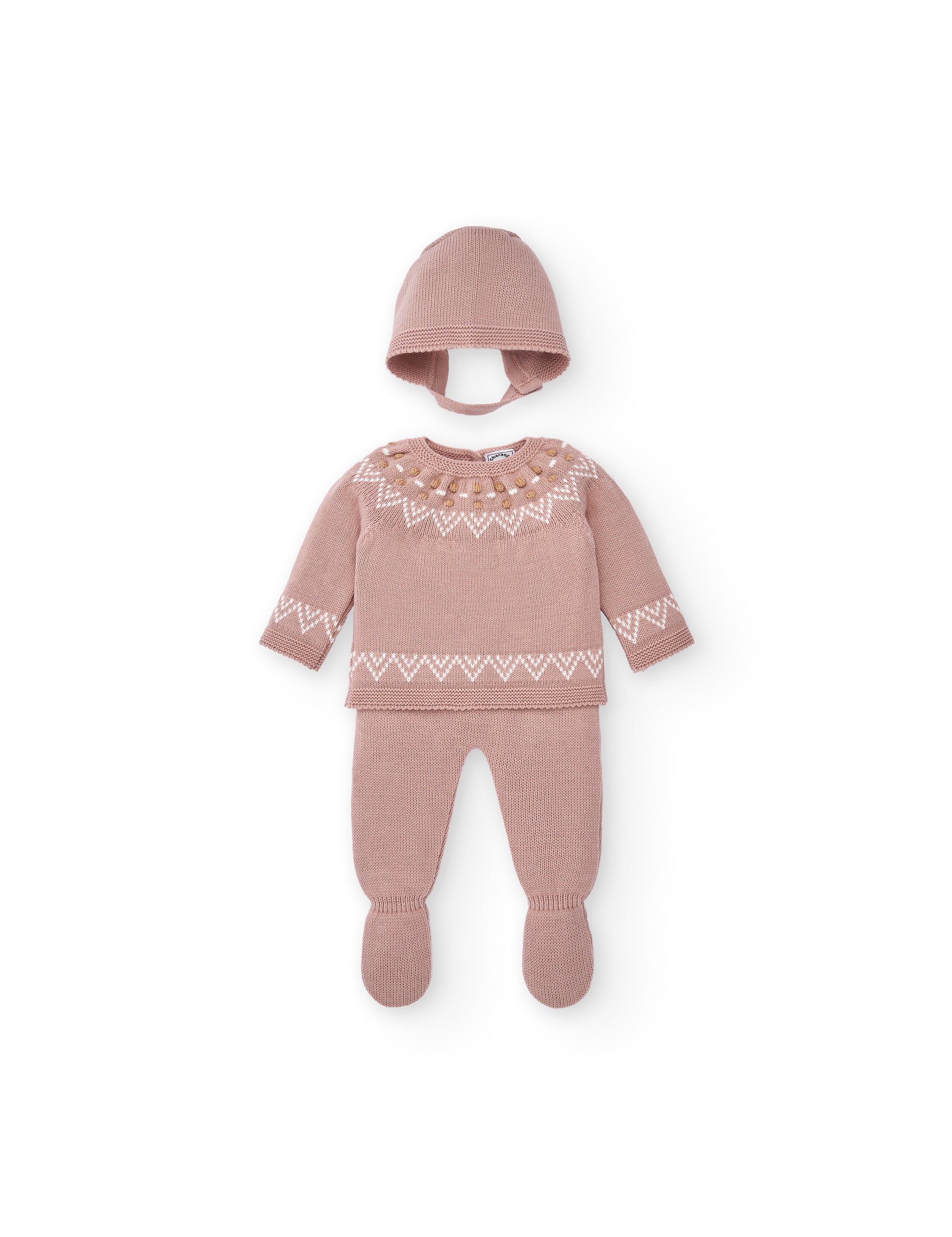 Conjunto de recién nacido rosa Charanga