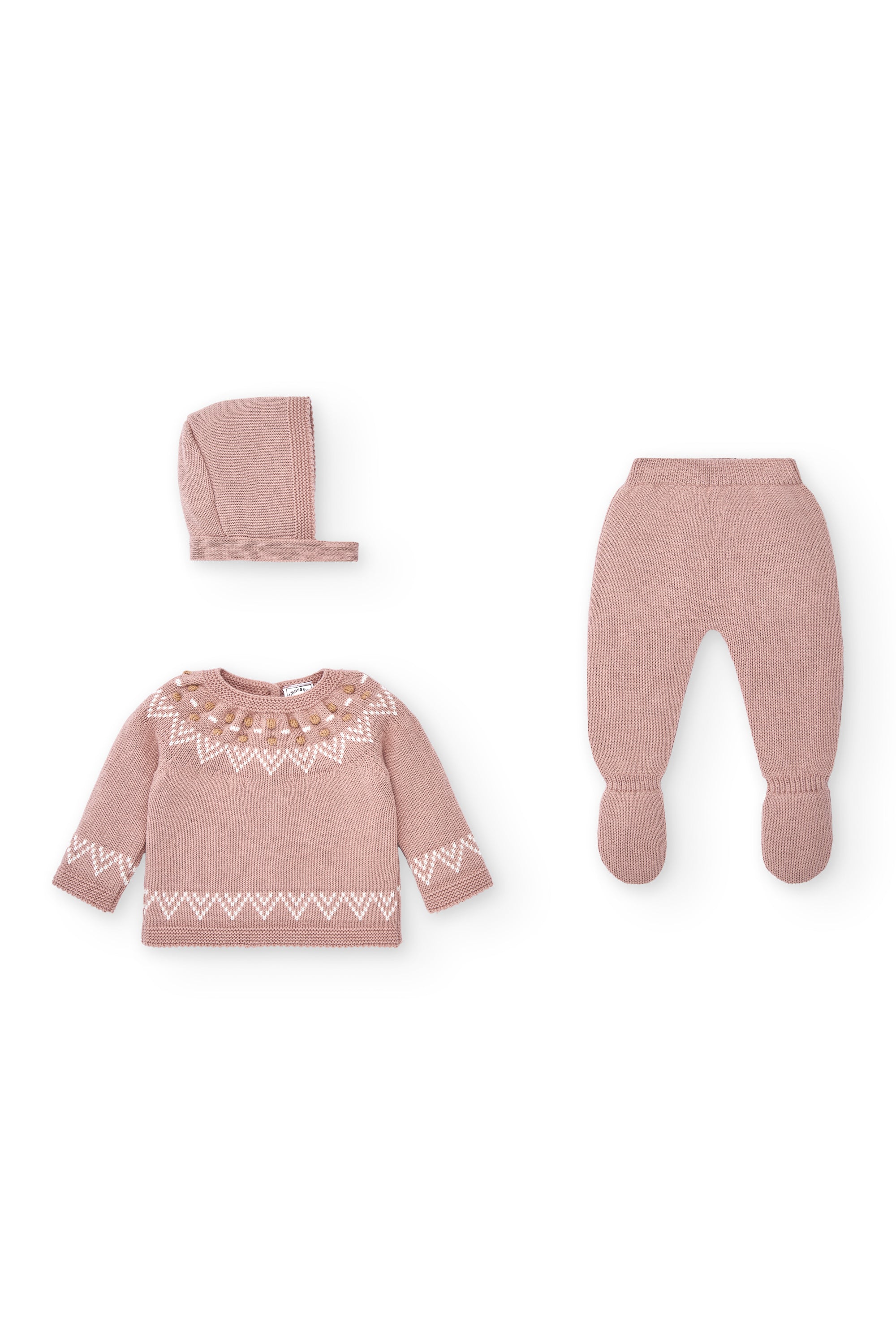 Conjunto de recién nacido rosa Charanga