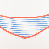 Babero a rayas azules recién nacido