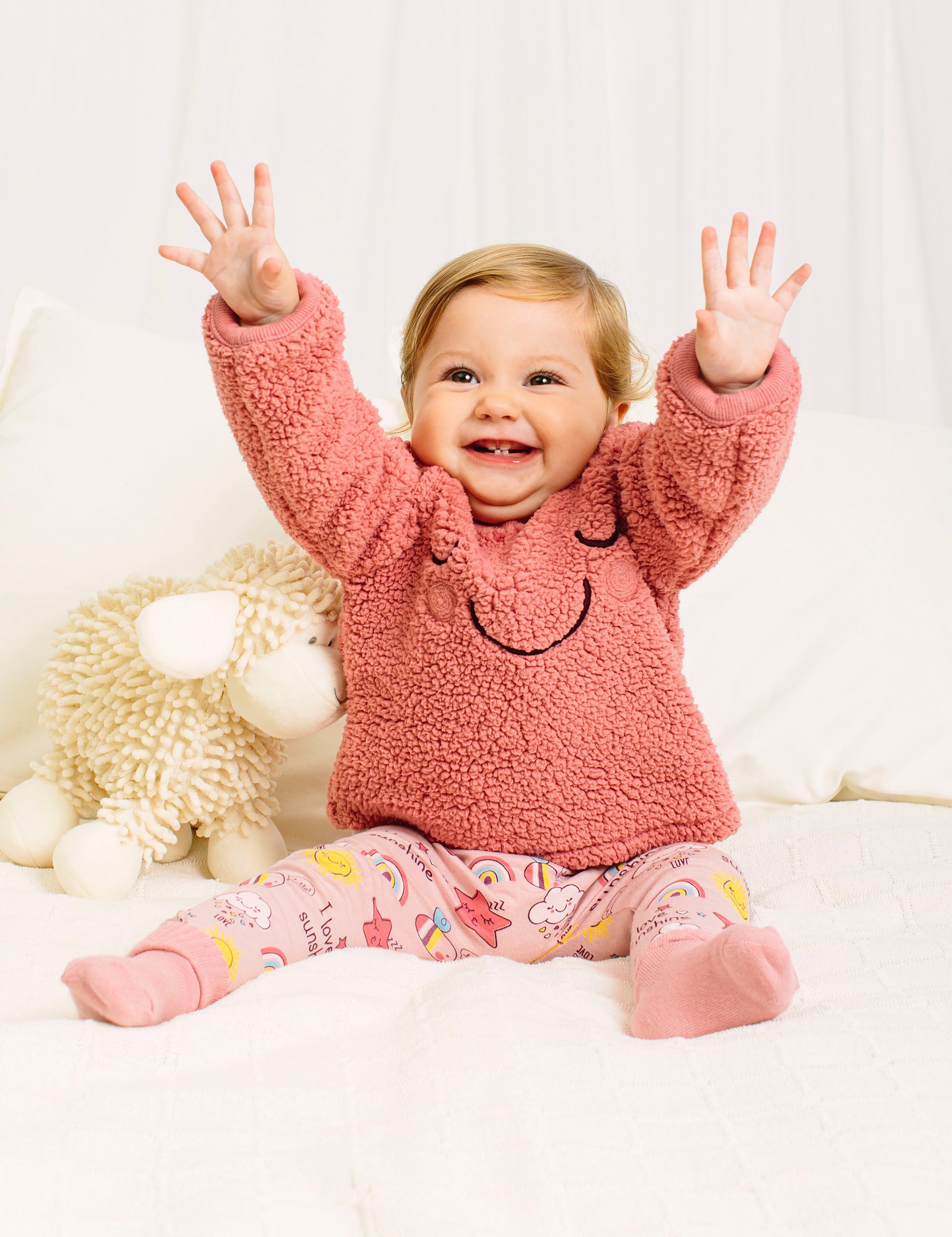 Sudadera de recién nacido rosa Charanga