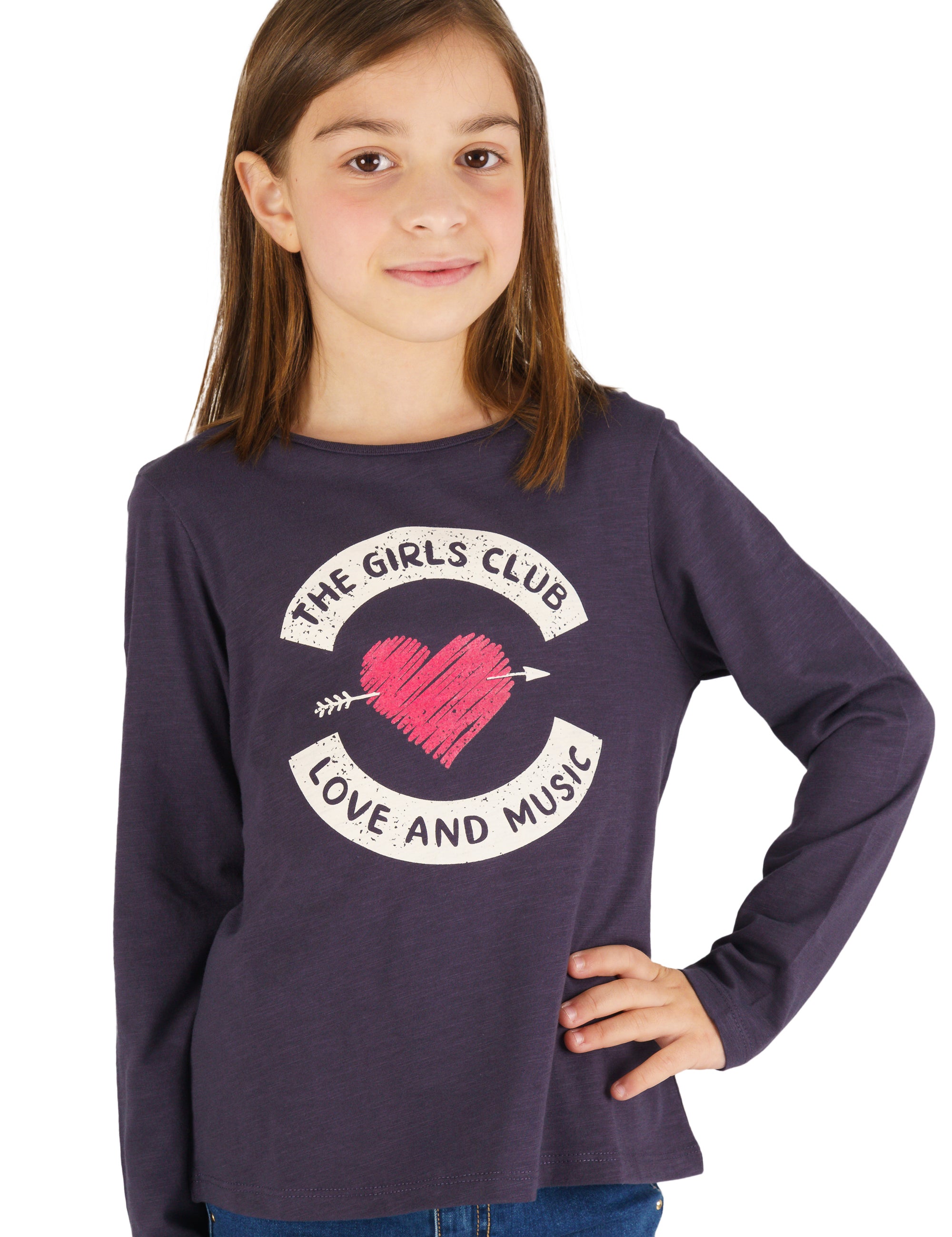 Camiseta de niña antracita Charanga