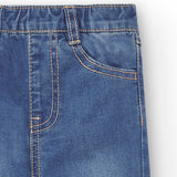 detalle cintura cómoda en vaquero niña azul
