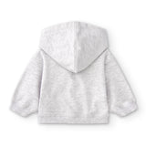 Sudadera de bebé gris con capucha