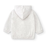 vista trasera sudadera niña gris con capucha