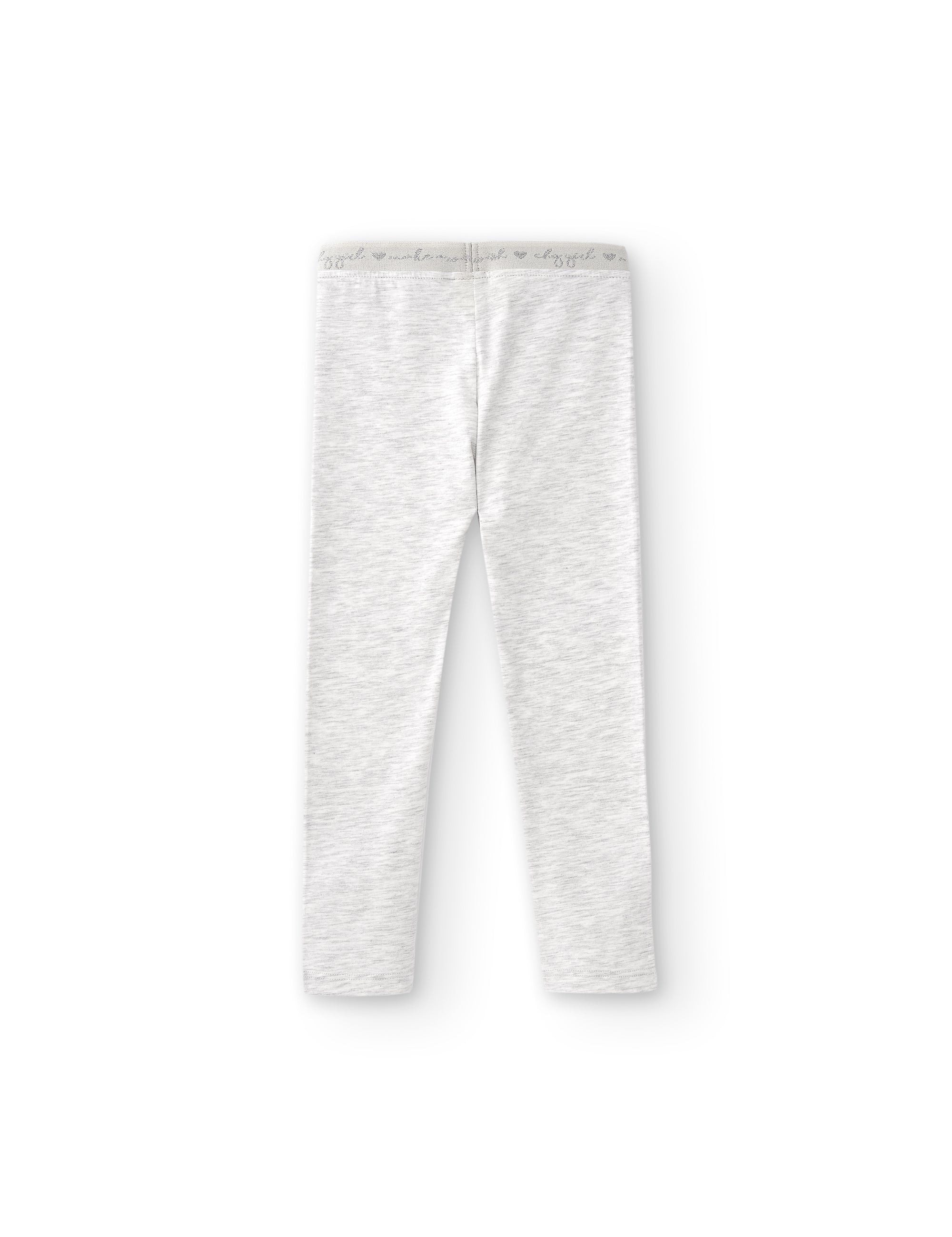 legging de niña gris con cintura elástica decorada