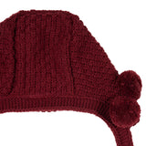 Gorro color ciruela tricotosa niña