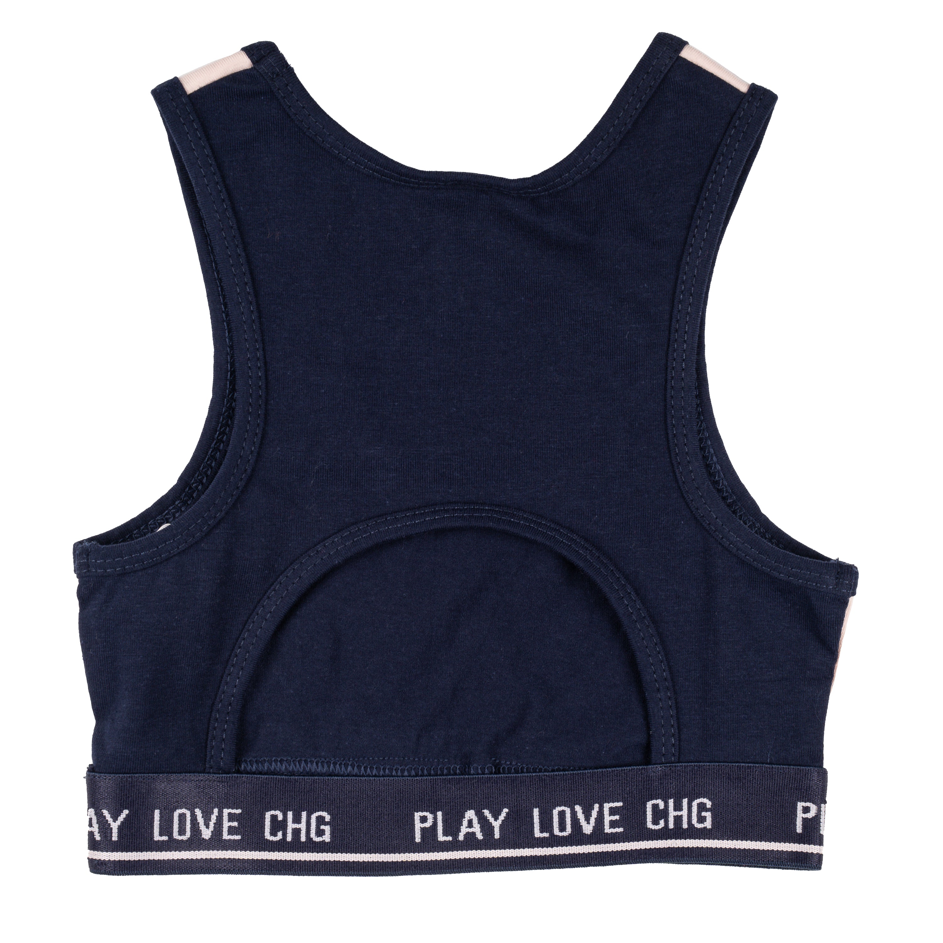 conjunto deportivo niña con top azul Love CHG