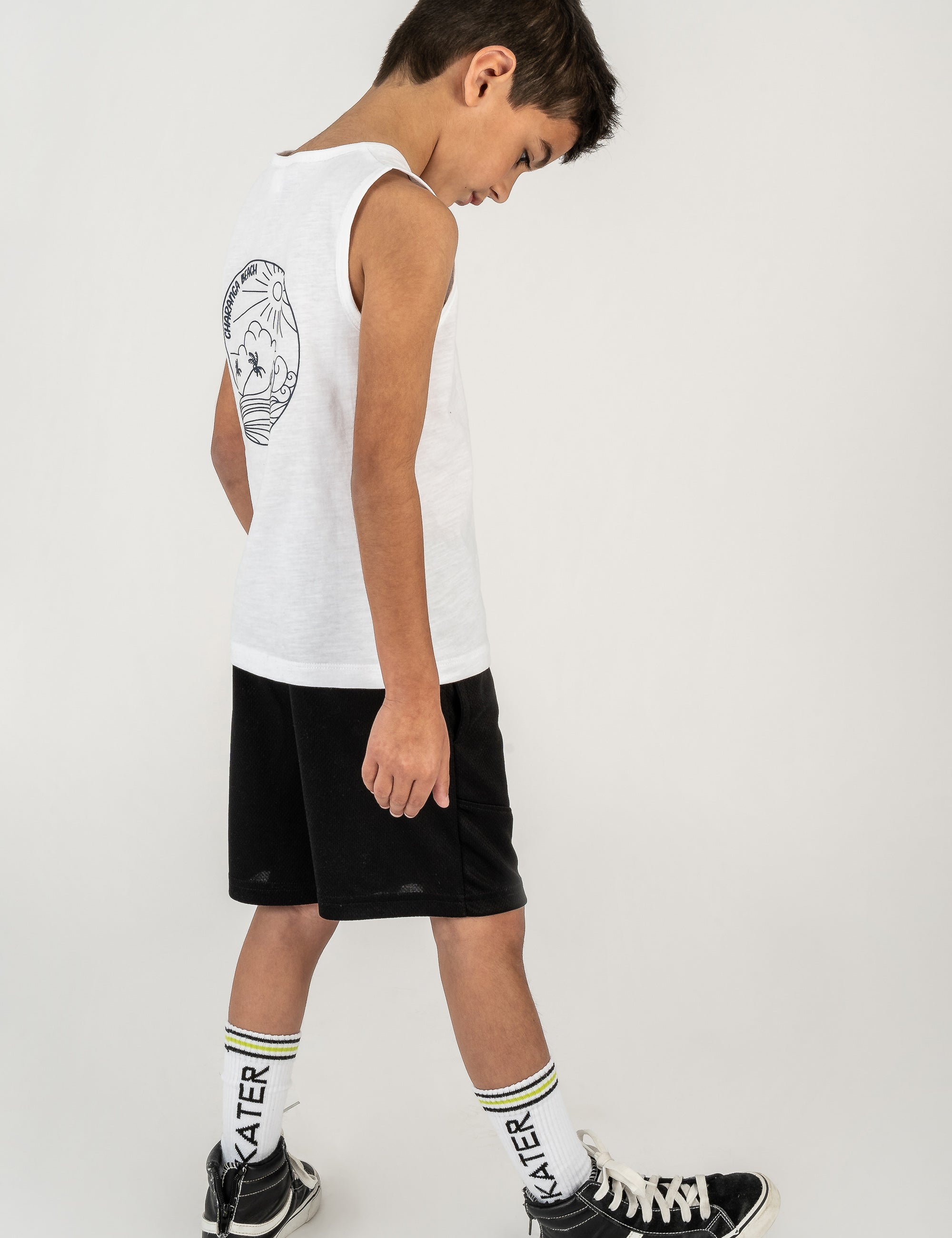 Camiseta de niño blanco VERANO/Charanga