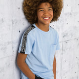 Camiseta de niño celeste VERANO/Charanga