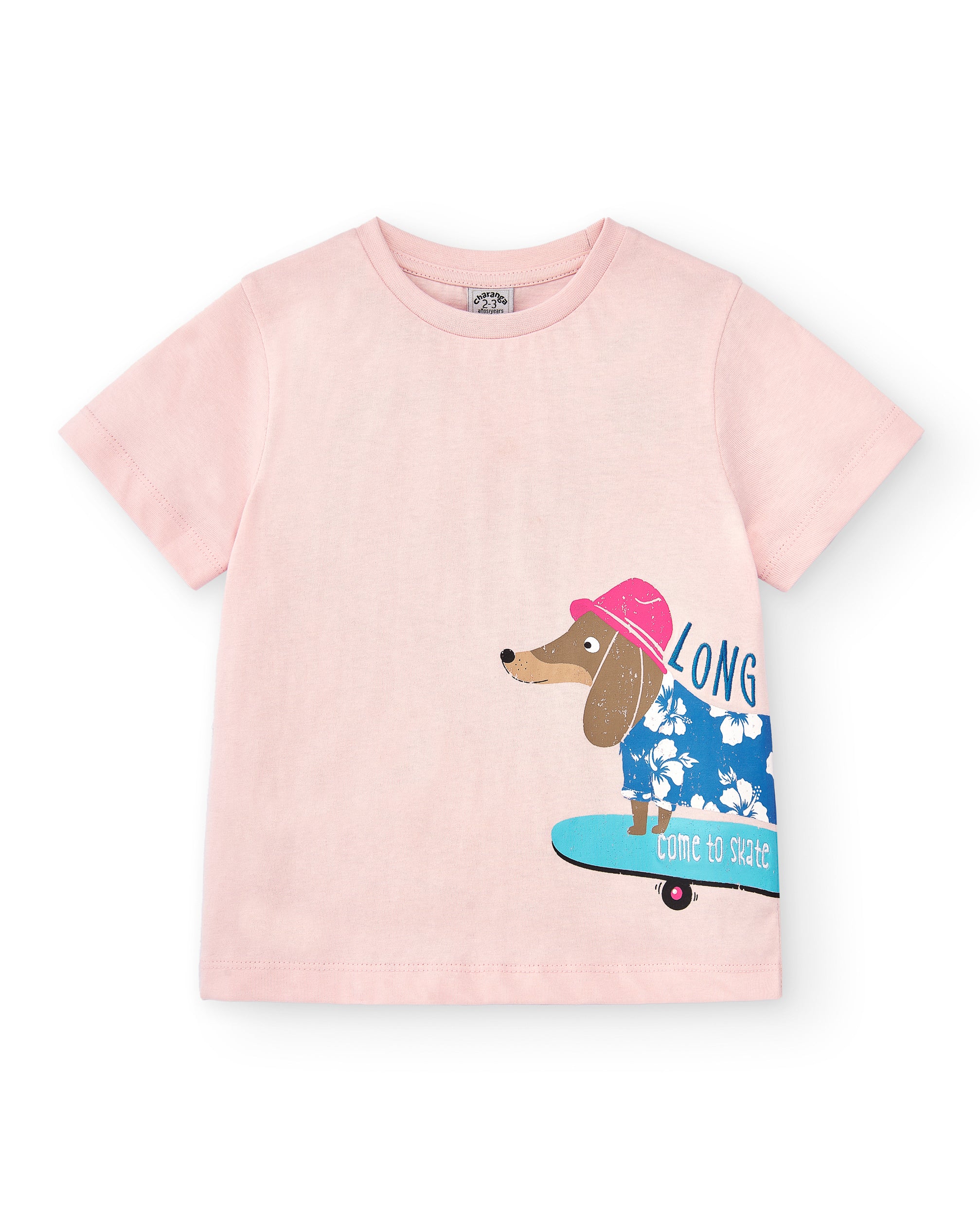 Camiseta de niño rosa VERANO/Charanga