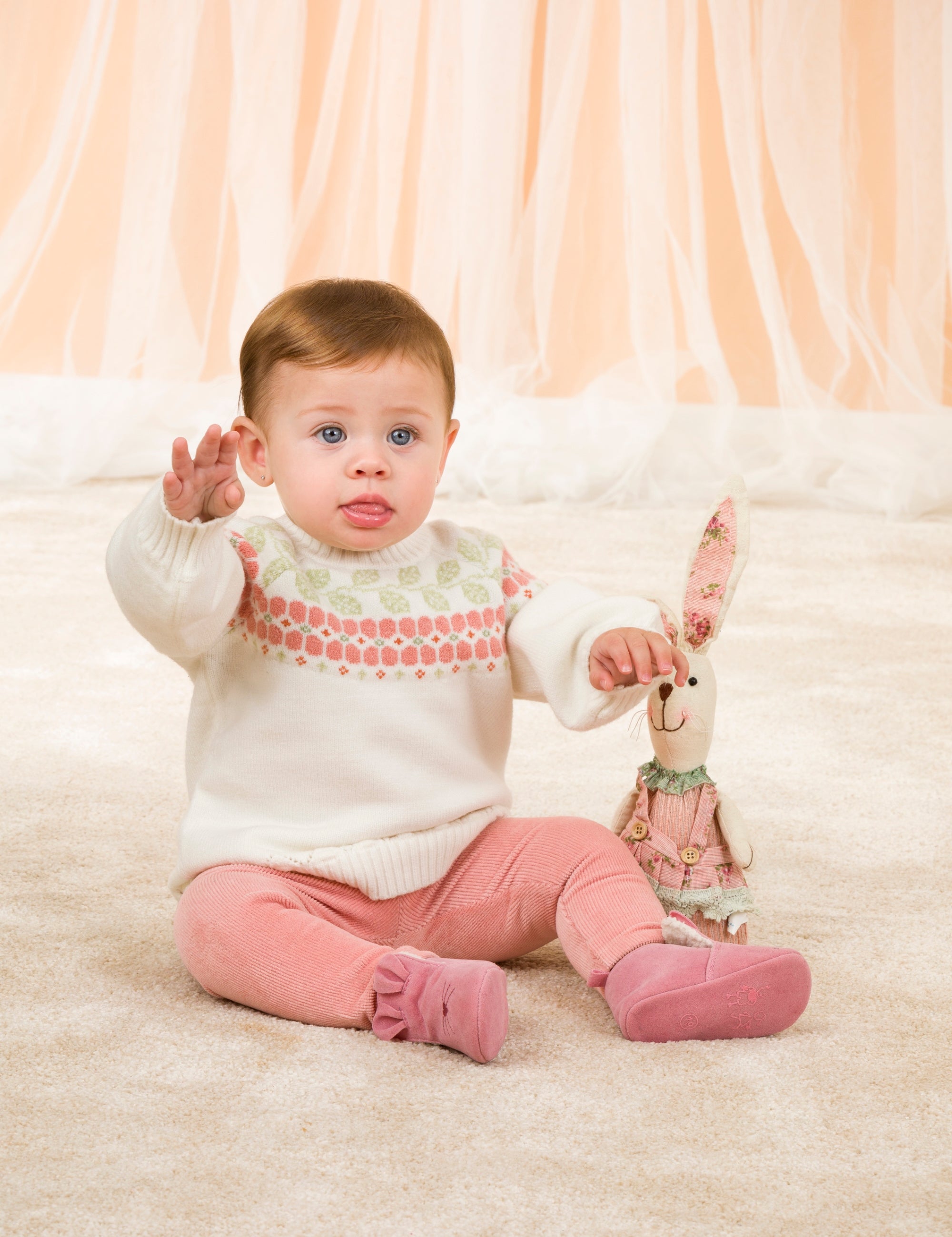 Legging de bebé rosa Charanga