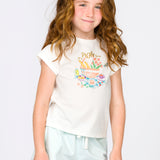 Camiseta de niña crudo VERANO/Charanga