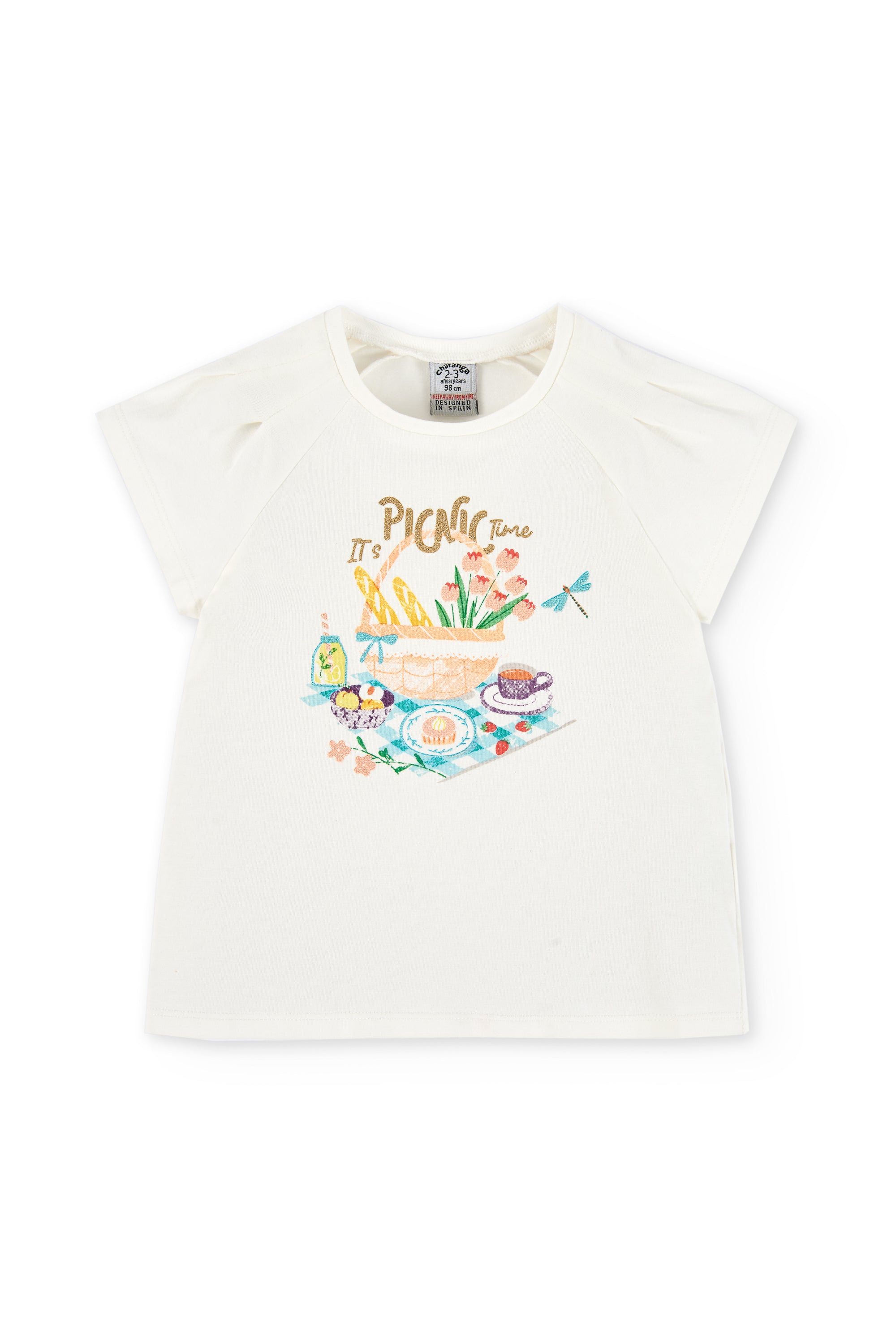 Camiseta de niña crudo VERANO/Charanga