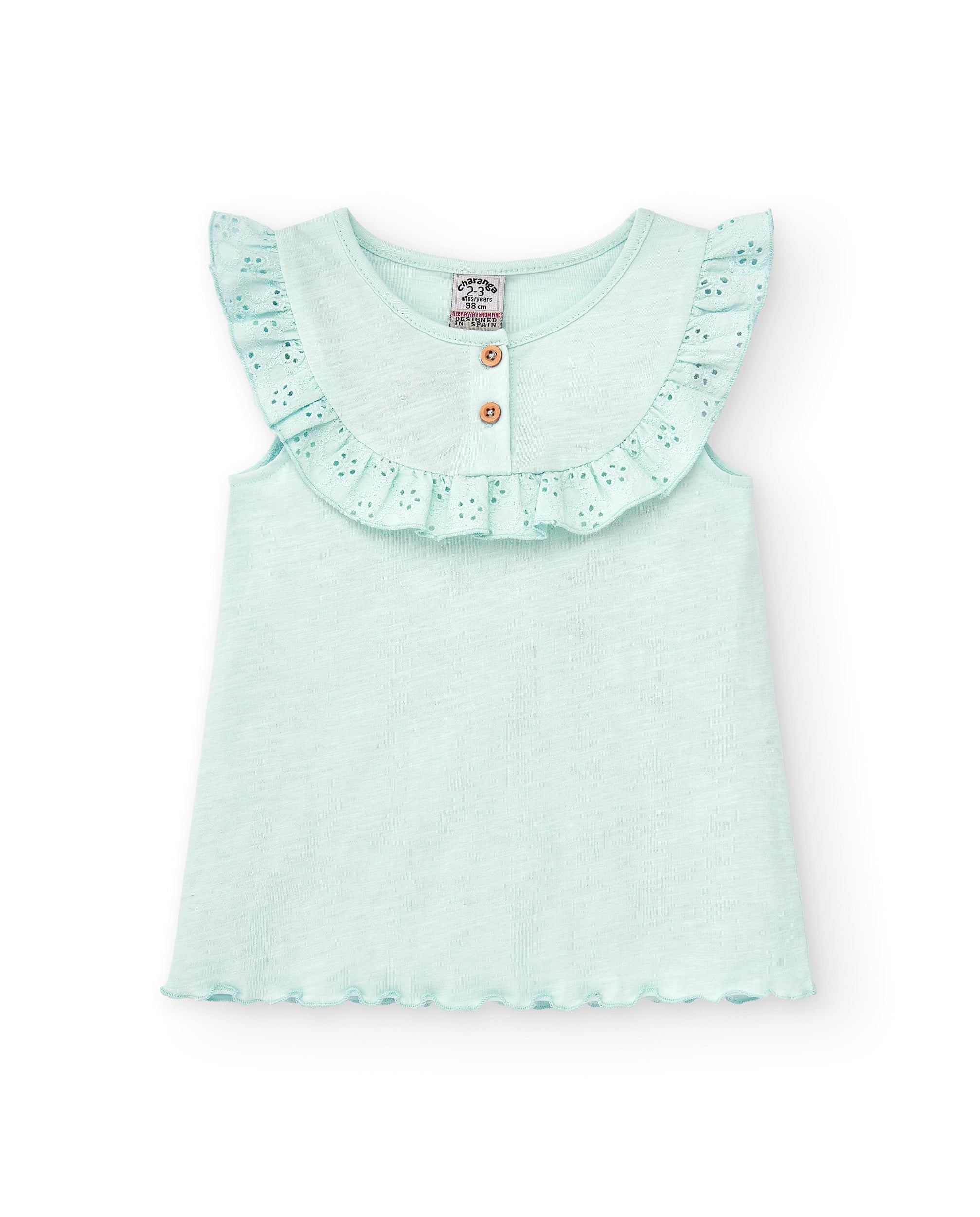 Camiseta de niña aguamarina VERANO/Charanga