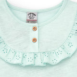 Camiseta de niña aguamarina VERANO/Charanga