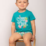 Camiseta de bebé turquesa