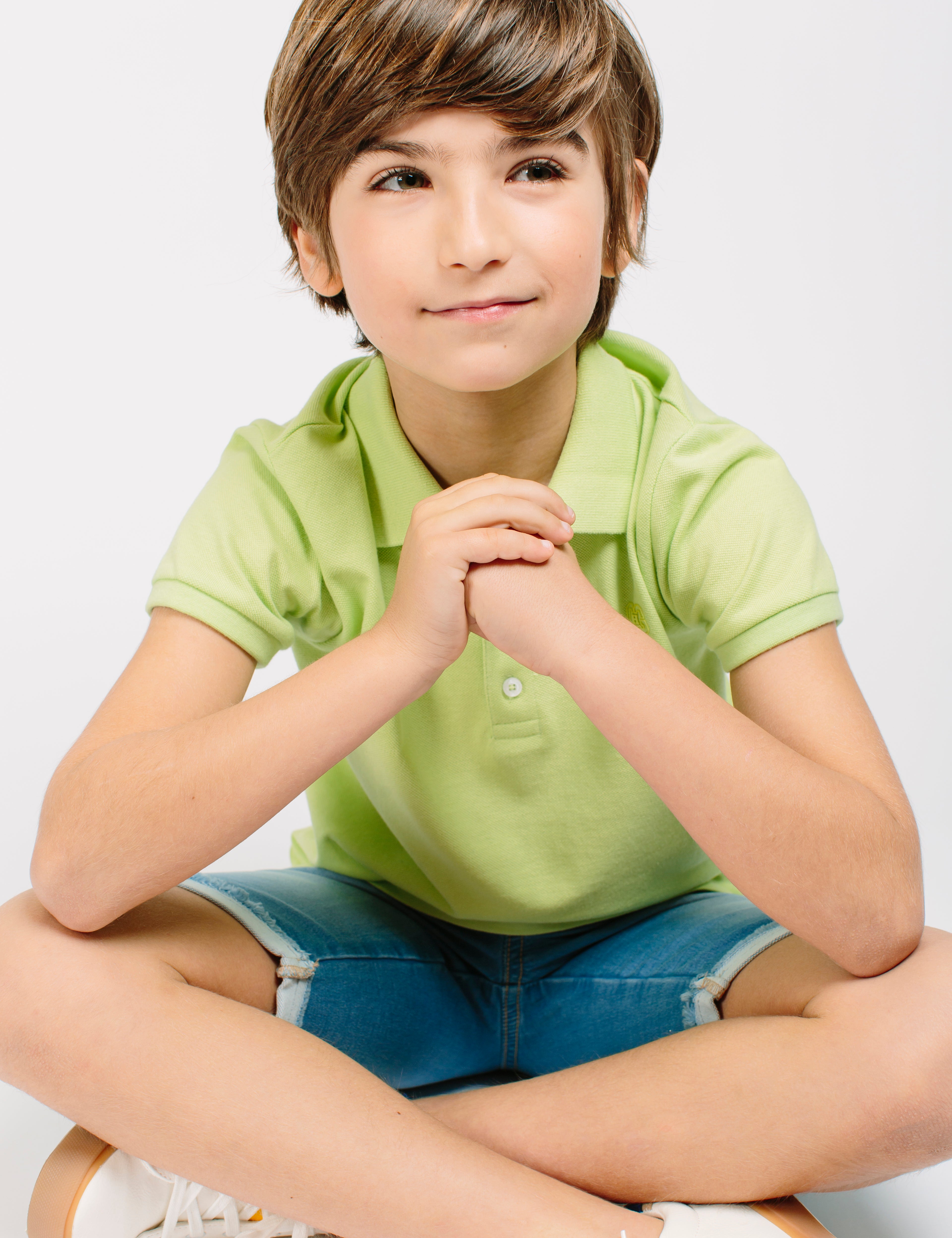 Green boy's polo