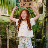 Camiseta de niña crudo