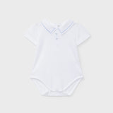 Body punto blanco con detalle celeste recién nacido | Dr. Kid by Charanga