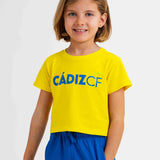 Camiseta crop amarilla niña -  Cádiz CF