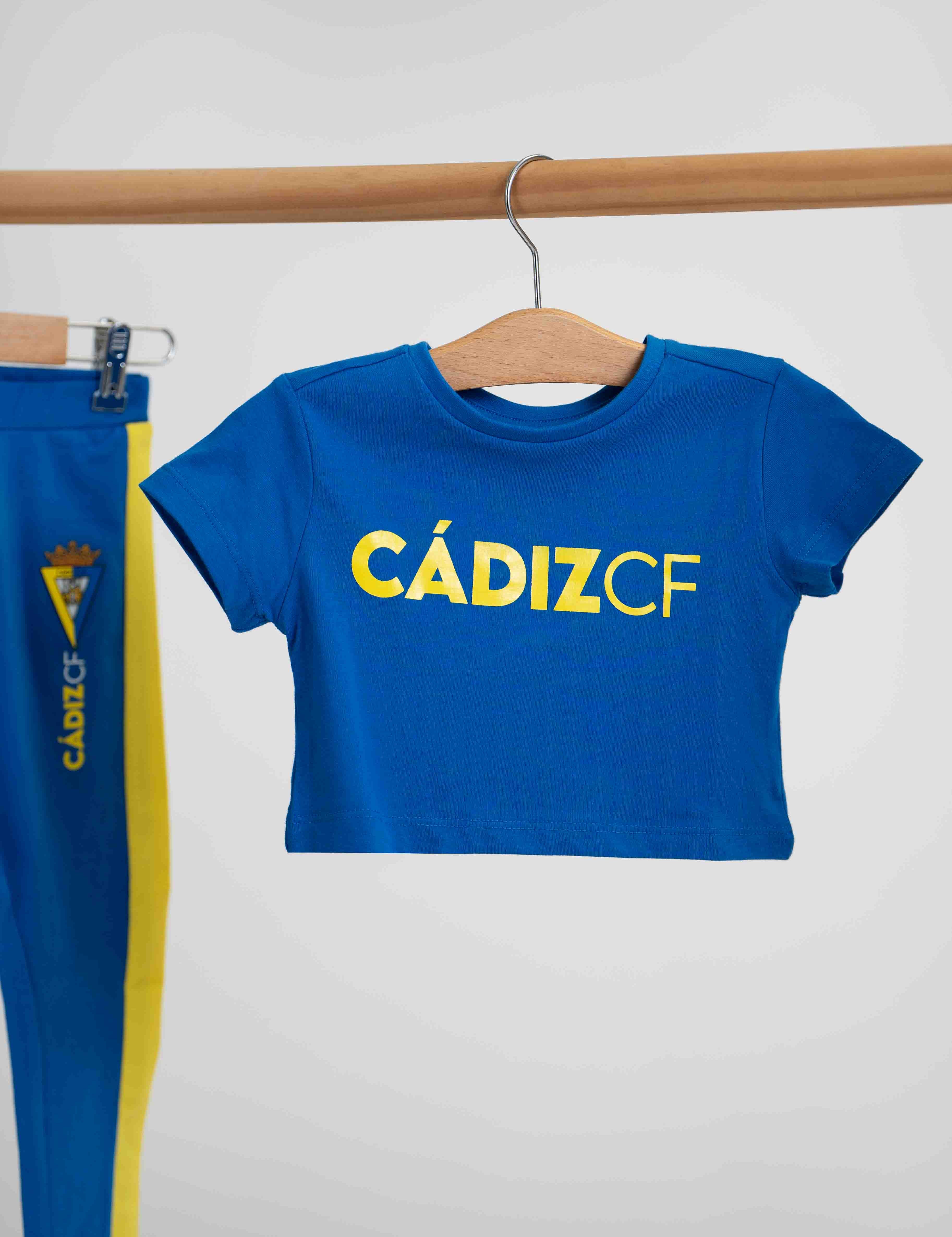 Camiseta crop azul niña -  Cádiz CF