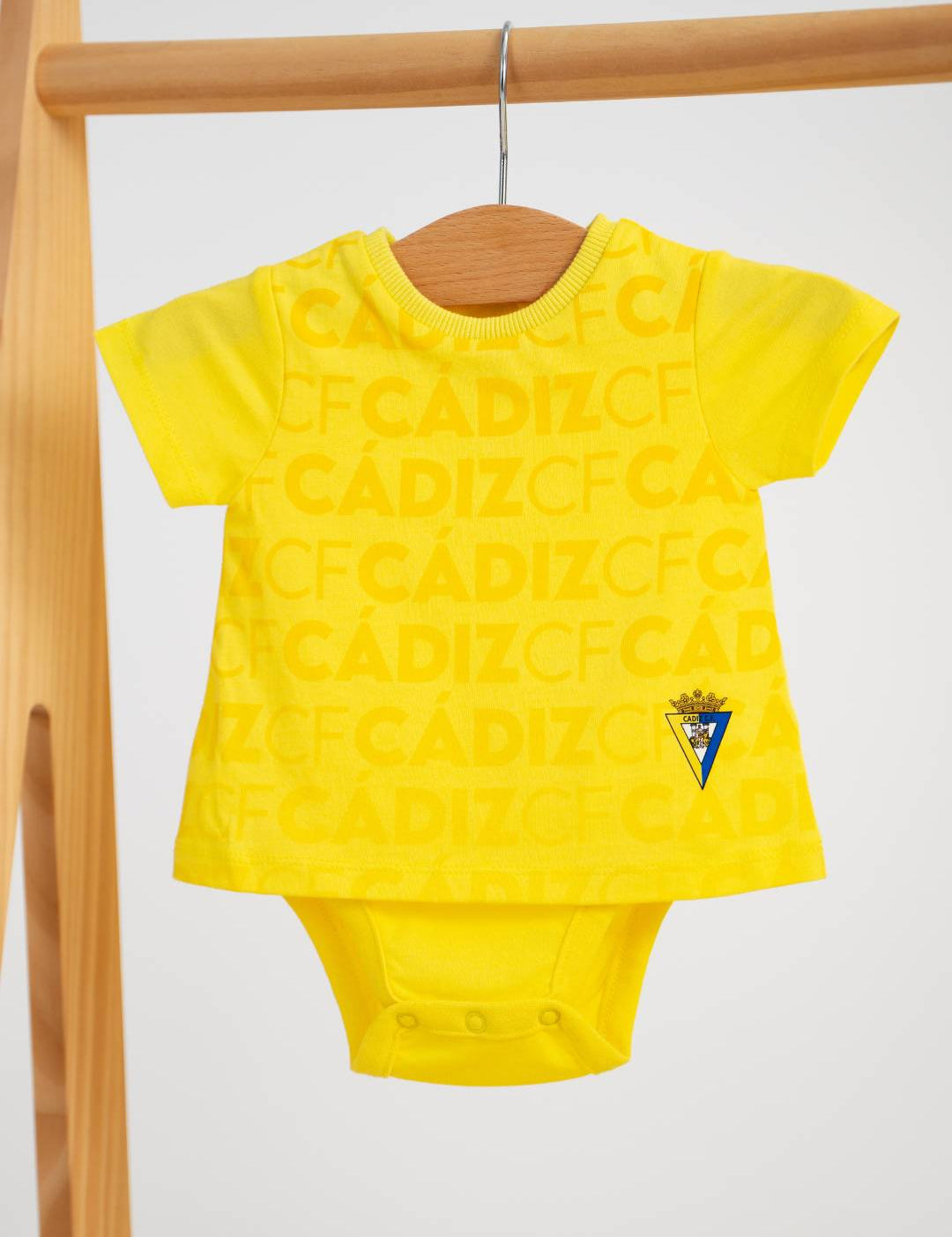 Body de manga corta bebe amarillo - Cádiz CF