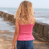 Camiseta de niña fucsia