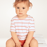 Camiseta de bebé coral