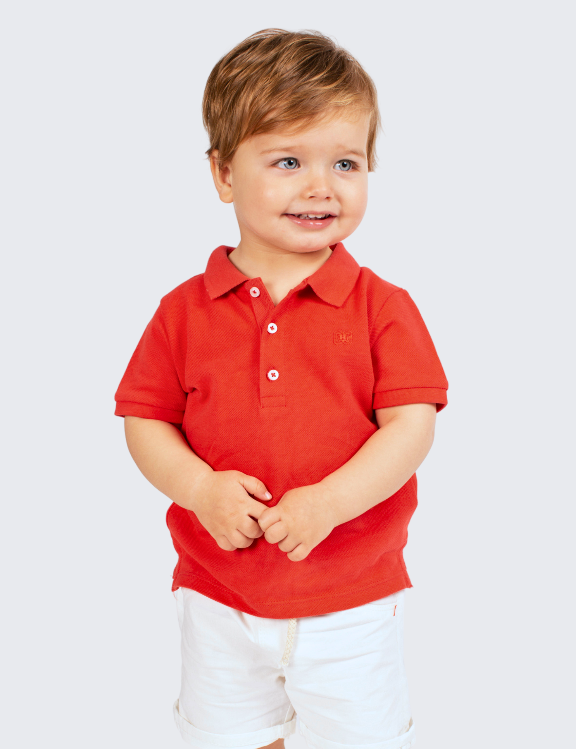 Polo de bebé rojo