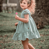 Vestido de niña azul turquesa Cocote & Charanga