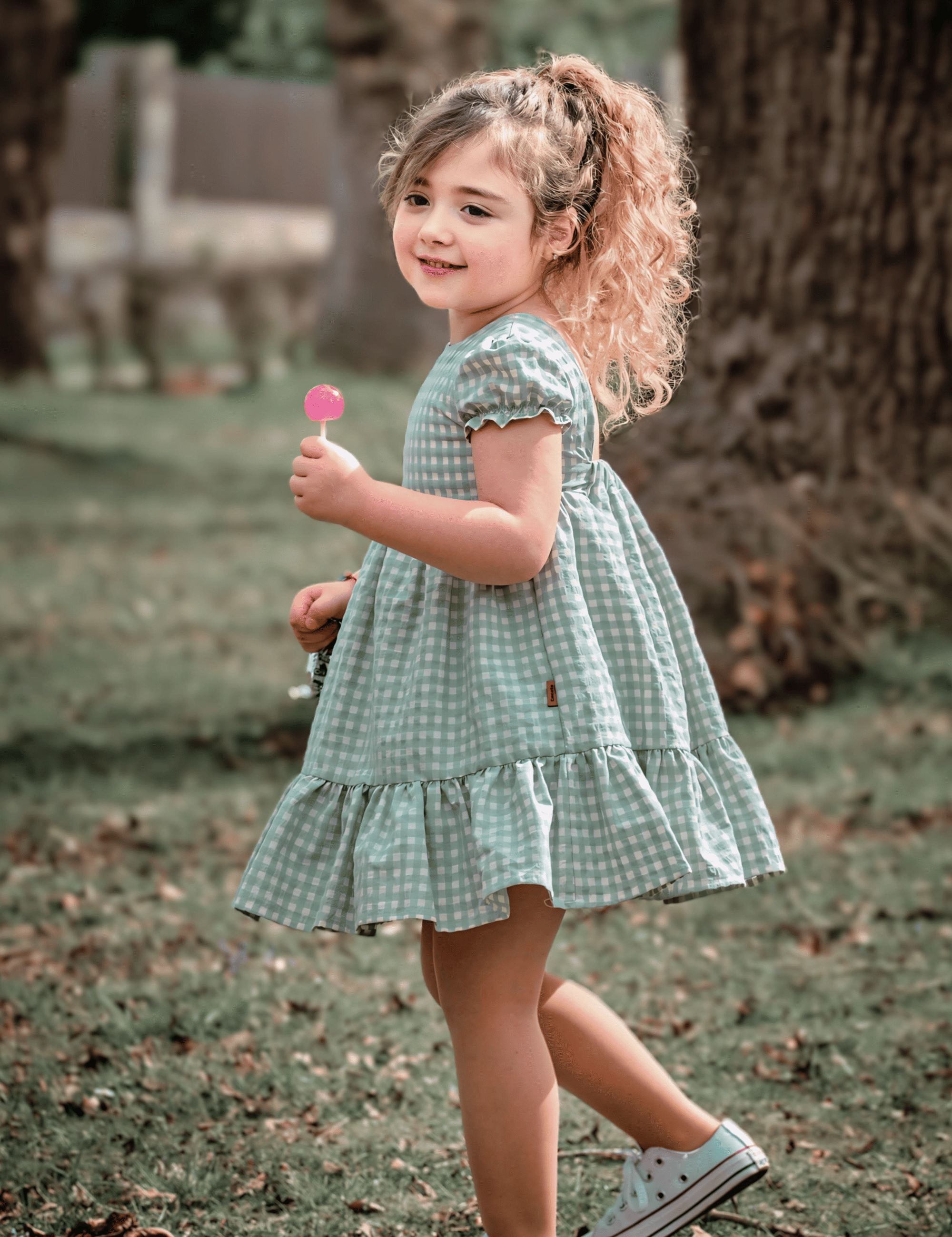 Vestido de niña azul turquesa Cocote & Charanga