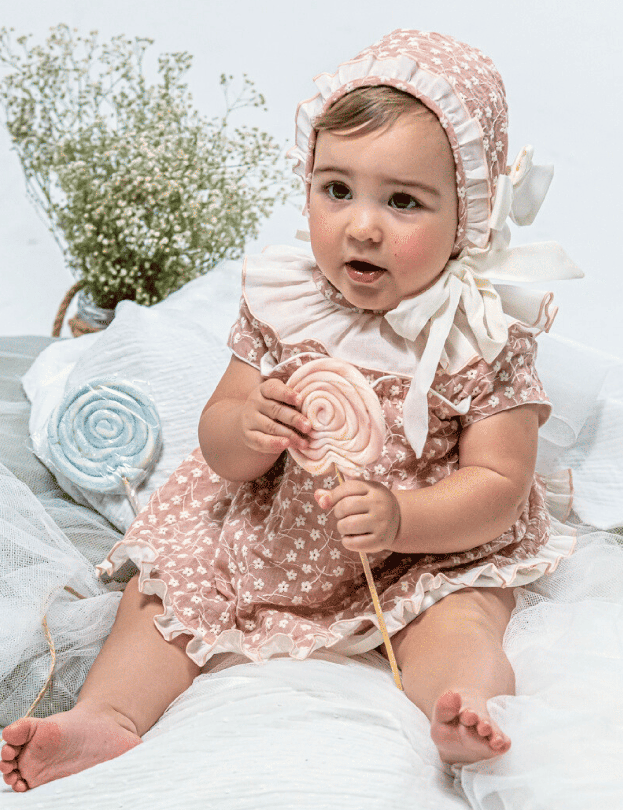 Vestido de bebé rosa Cocote & Charanga