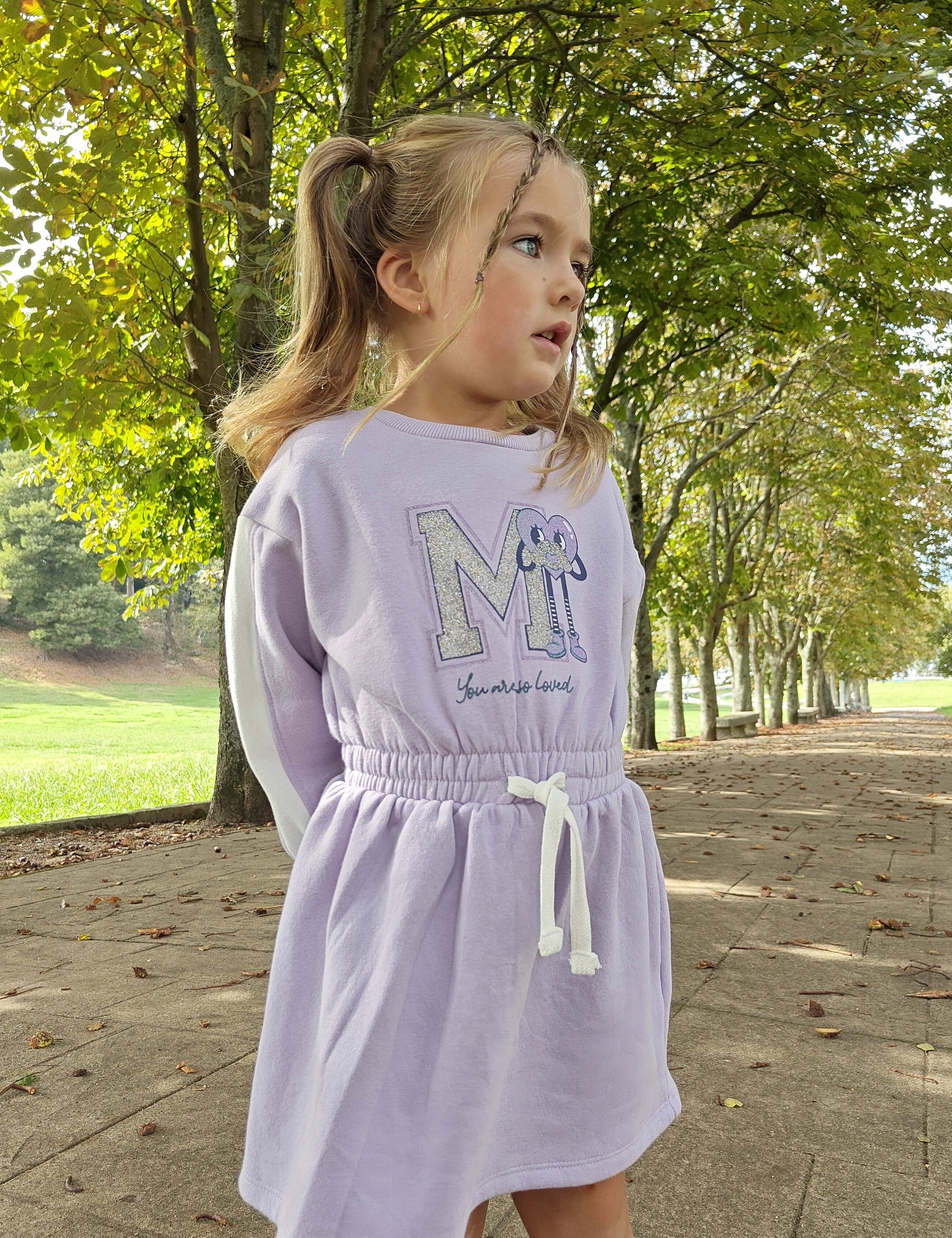 Vestido de niña morado Charanga