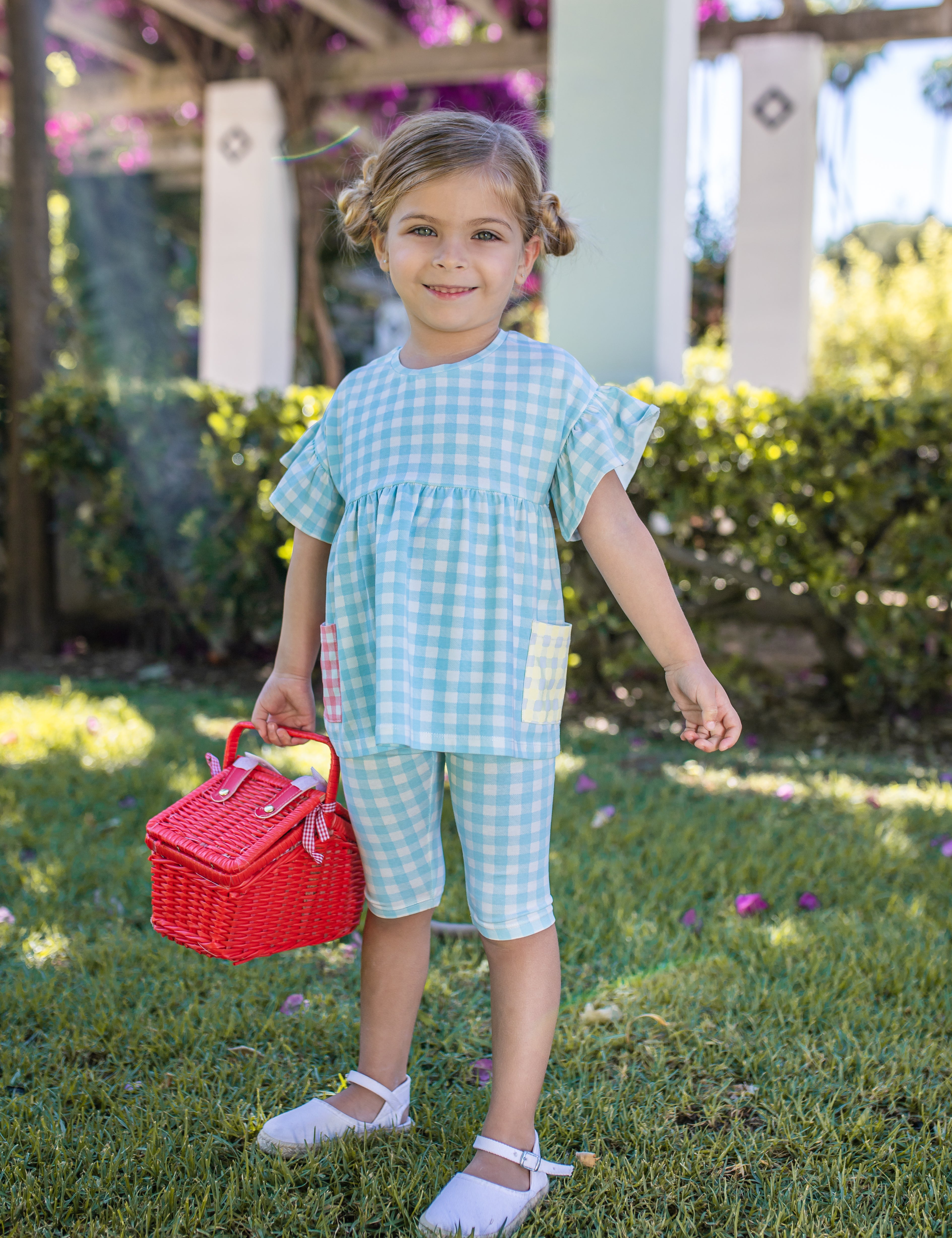 Conjunto Camiseta Y Legging de bebé cuadro VERANO/Charanga
