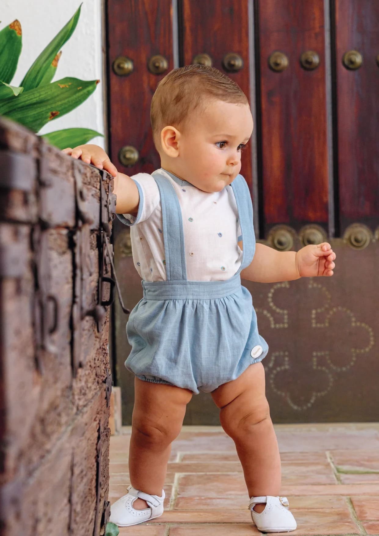 Conjunto ranita topo celeste bebé niño