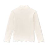 cuello y acabado de camiseta niña crudo