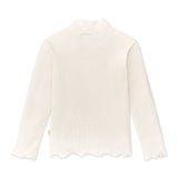 cuello y acabado de camiseta niña crudo