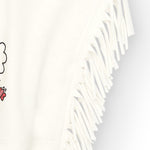 Camiseta de niña blanca detalle flecos VERANO/Outlet