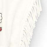 Camiseta de niña blanca detalle flecos VERANO/Outlet
