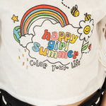 Camiseta de niña blanca detalle flecos VERANO/Outlet