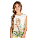 Camiseta de niña color crudo VERANO/Outlet